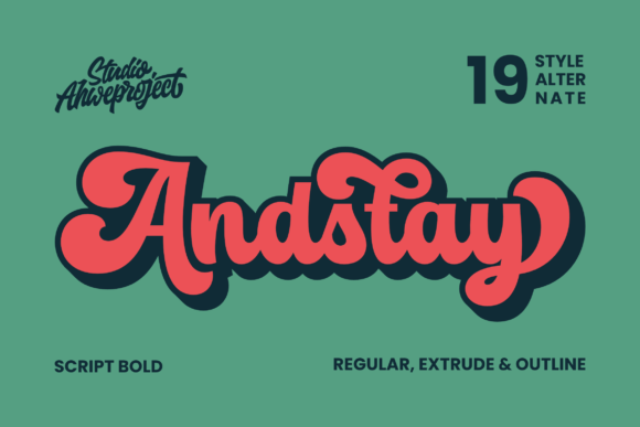 Andstay: A Bold Handwritten Display Font with Editorial Warmth