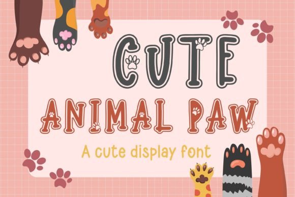 Cute Animal Paw: A Playful Display Font That Elevates Small Business Branding