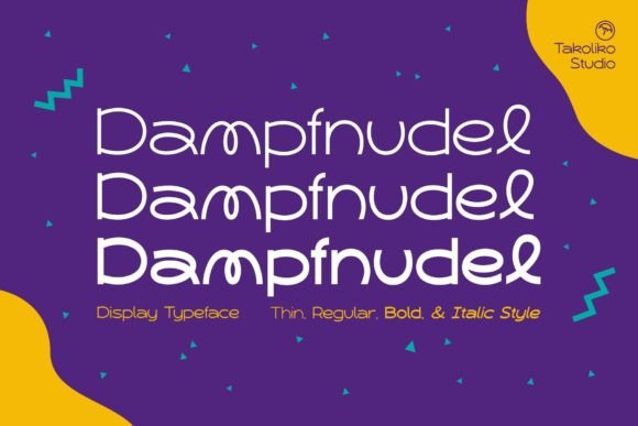 Dampfnudel: A Whimsical Display Font for Handmade Creators