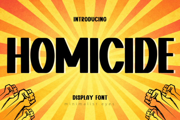 Homicide Font: A Bold Display Typeface for Small Business Branding