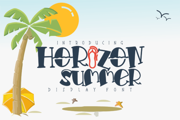 Horizon Summer: A Vibrant Display Font for Handmade Summer Products