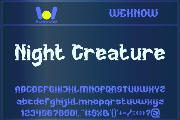 Night Creature: A Display Font That Makes Handmade Products Shine